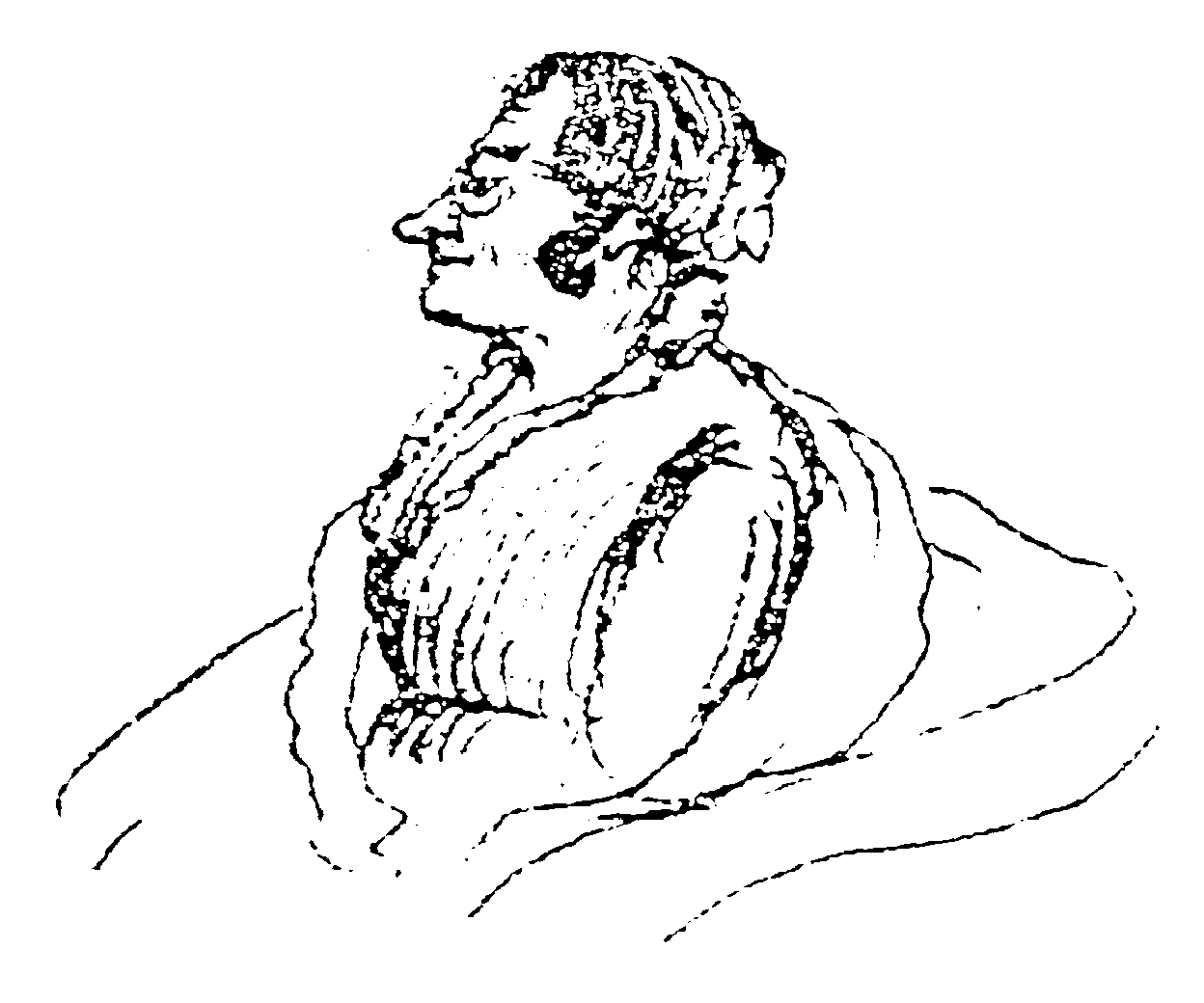 DasTitelbild der Bettina von Arnim-Studien, Band 1 zeigt die alternde Bettine